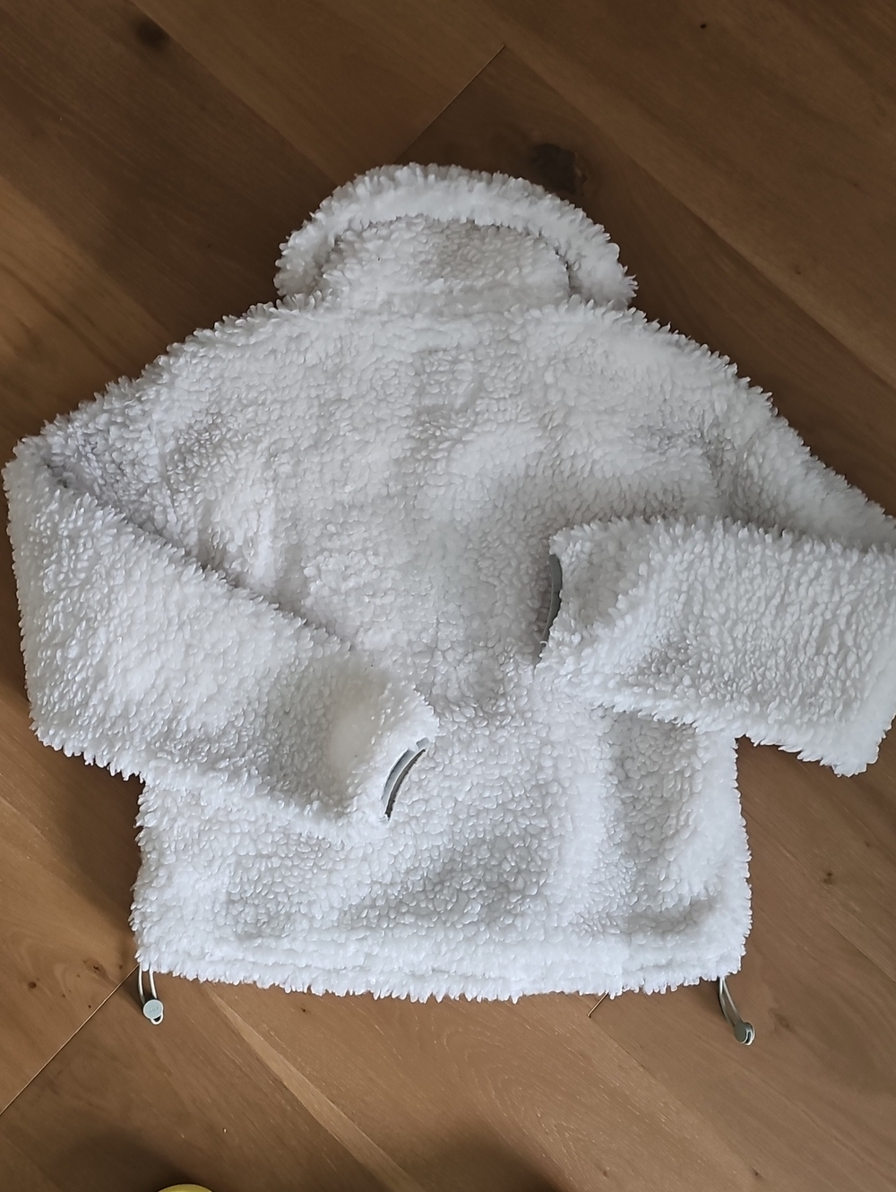Abercrombie & Fitch White Sherpa Fleece Utility Jacket XS - Picture 10 of 12